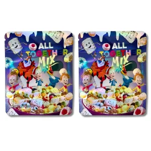 ALL TOGETHER MIX 100x120mm Mylar Bags, Premium Resealable Cannabis Packaging