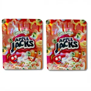 Caramel Apple Jacks 3.5g Mylar Bags, Premium Cannabis Packaging for Brand Promotion