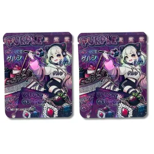 Purple Glush 3.5g Mylar Bags