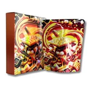 Artistic Sandwich Design 3.5g Mylar Bags With Boxes