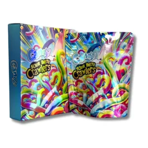 Candy Sour Brite Crawlers 3.5g Mylar Bags With Boxes