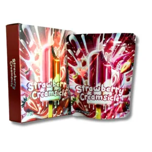 Strawberry Creamsicle 3.5g Mylar Bags With Boxes